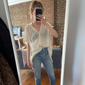 Equipment Silk Blend Oversized Shirt